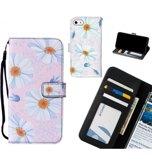 IPHONE 5 case leather wallet case printed ID