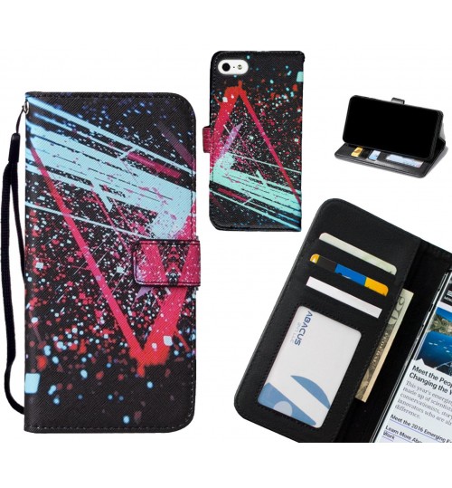 IPHONE 5 case leather wallet case printed ID