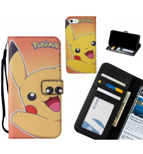 IPHONE 5 case leather wallet case printed ID