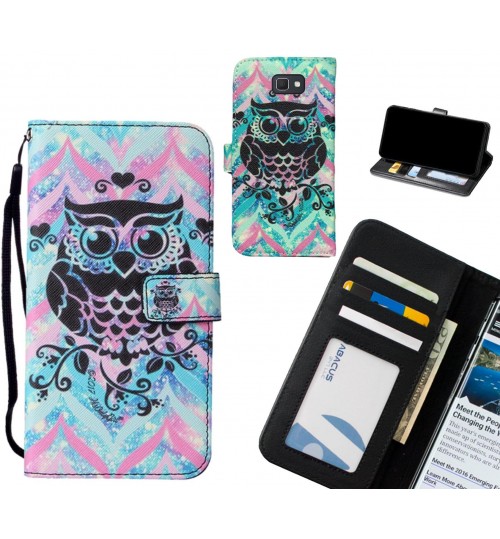 Galaxy J7 Prime case leather wallet case printed ID