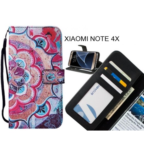 XIAOMI NOTE 4X case leather wallet case printed ID