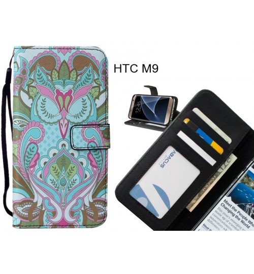 HTC M9 case leather wallet case printed ID