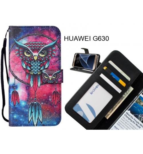 HUAWEI G630 case leather wallet case printed ID