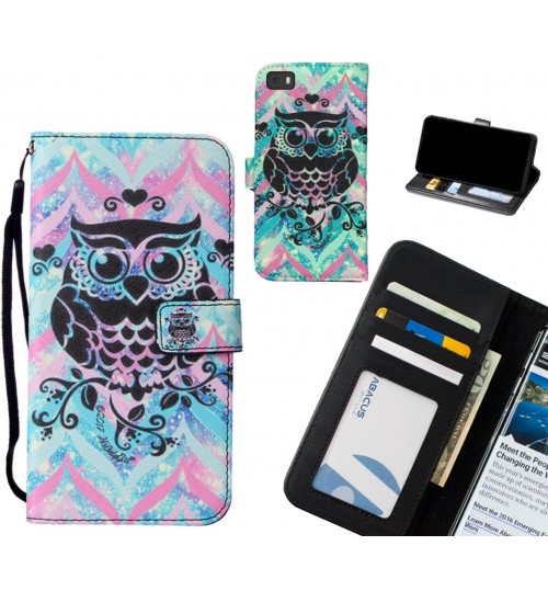 HUAWEI P8 LITE case leather wallet case printed ID