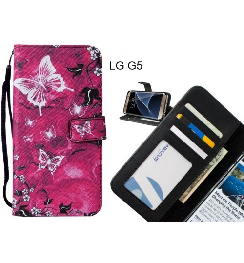 LG G5 case leather wallet case printed ID