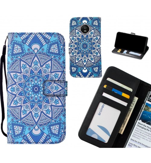 Moto G5 case leather wallet case printed ID
