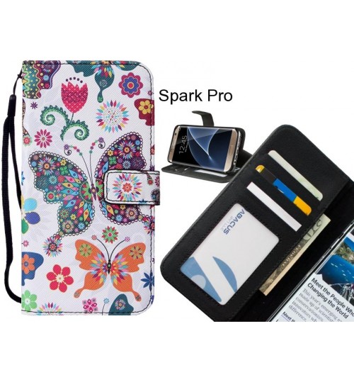 Spark Pro case leather wallet case printed ID