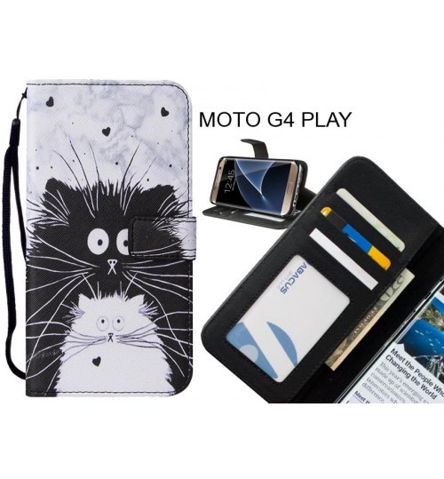 MOTO G4 PLAY case leather wallet case printed ID