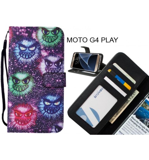 MOTO G4 PLAY case leather wallet case printed ID
