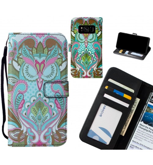 Galaxy S8 case leather wallet case printed ID