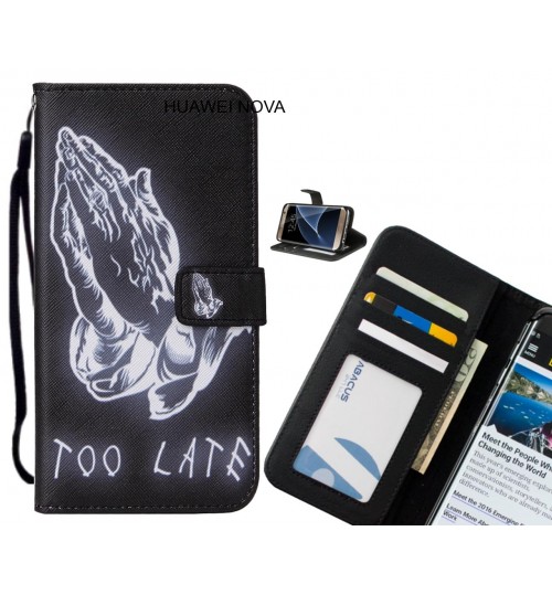 HUAWEI NOVA case leather wallet case printed ID