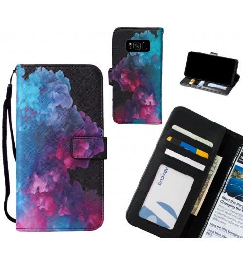 Galaxy S8 plus case leather wallet case printed ID