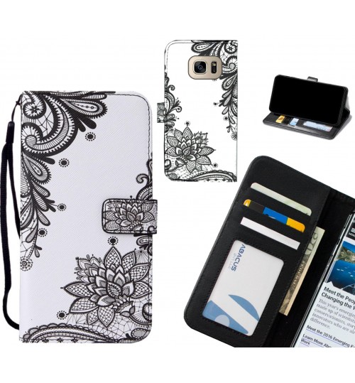 Galaxy S7 case leather wallet case printed ID