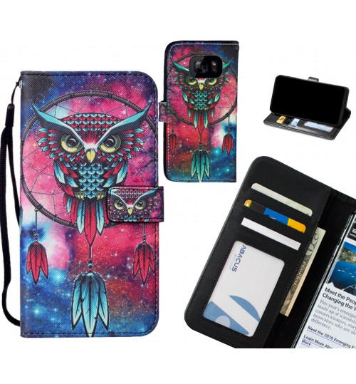 Galaxy S7 edge case leather wallet case printed ID