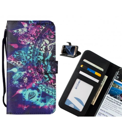 Alcatel U5 case leather wallet case printed ID