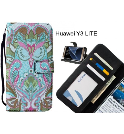 Huawei Y3 LITE case leather wallet case printed ID