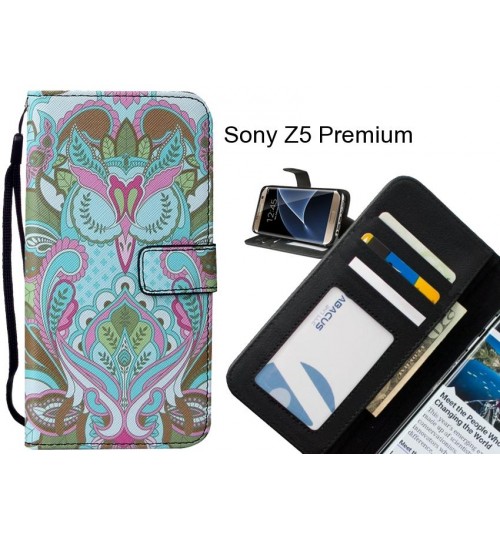 Sony Z5 Premium case leather wallet case printed ID