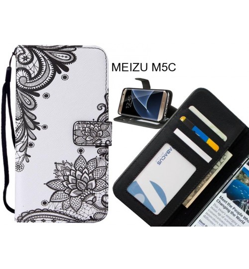 MEIZU M5C case leather wallet case printed ID