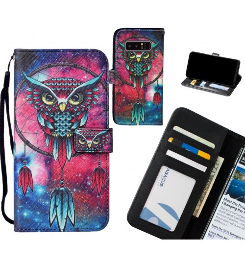 Galaxy Note 8 case leather wallet case printed ID