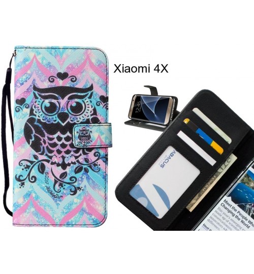 Xiaomi 4X case leather wallet case printed ID