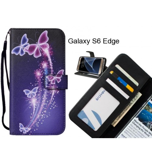 Galaxy S6 Edge case leather wallet case printed ID