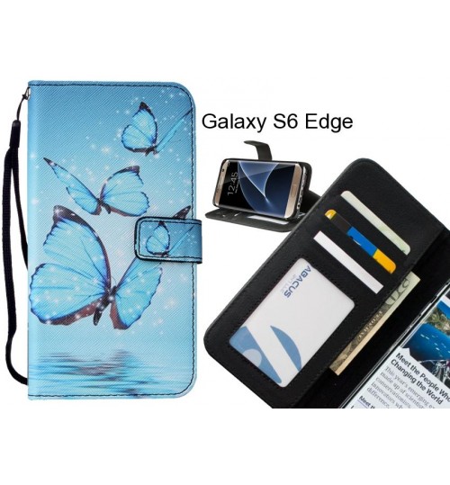 Galaxy S6 Edge case leather wallet case printed ID