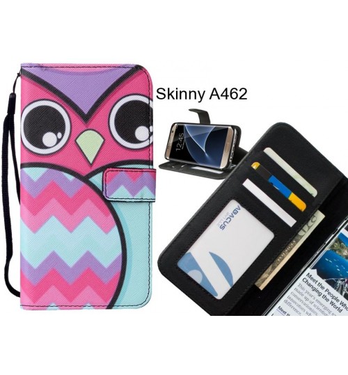 Skinny A462 case leather wallet case printed ID