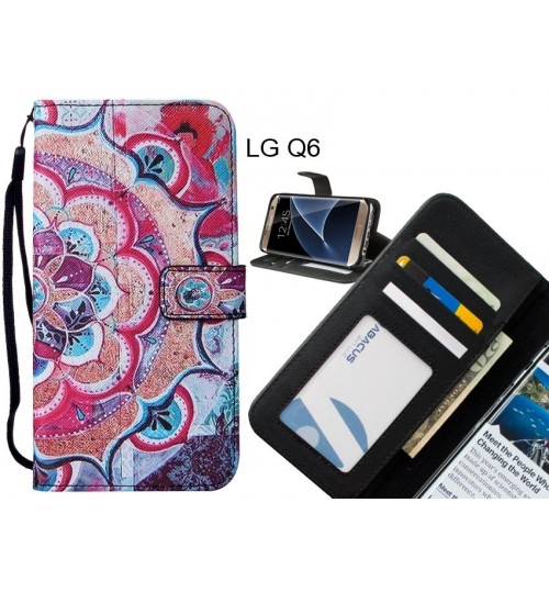 LG Q6 case leather wallet case printed ID