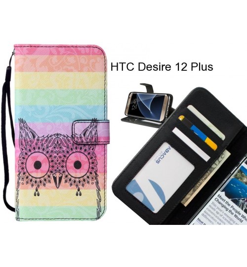 HTC Desire 12 Plus case leather wallet case printed ID