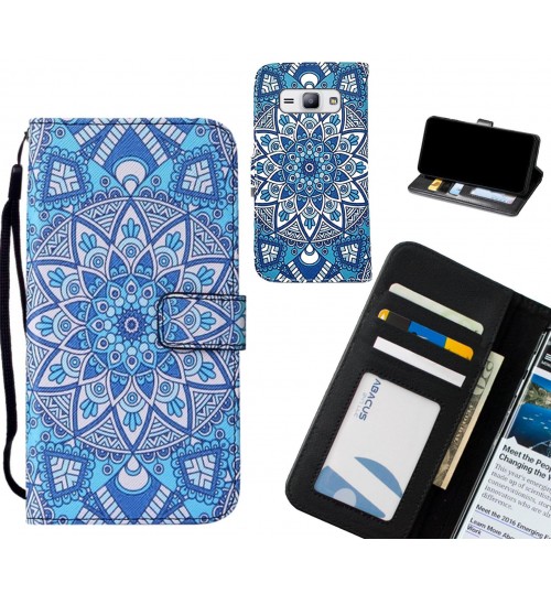 Galaxy J1 Ace case leather wallet case printed ID