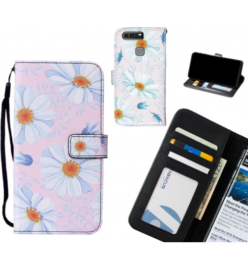 Huawei P9 Plus case leather wallet case printed ID