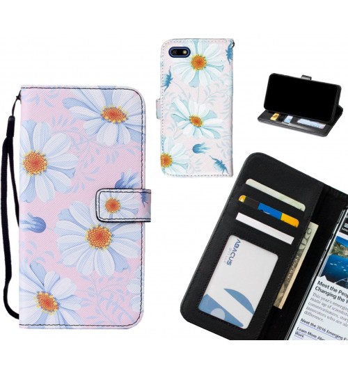 Huawei Y5 Prime 2018 case leather wallet case printed ID