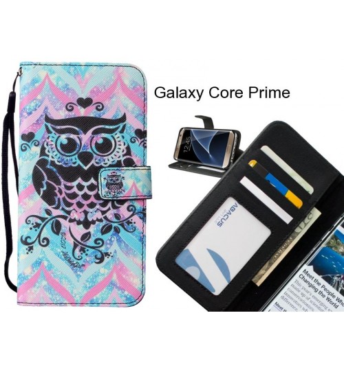 Galaxy Core Prime case leather wallet case printed ID