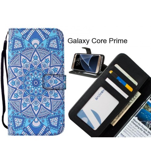 Galaxy Core Prime case leather wallet case printed ID