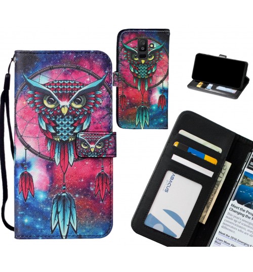 Galaxy A6 PLUS 2018 case leather wallet case printed ID