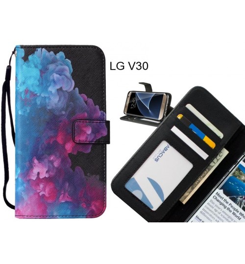 LG V30 case leather wallet case printed ID