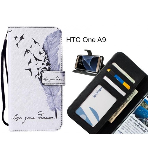 HTC One A9 case leather wallet case printed ID