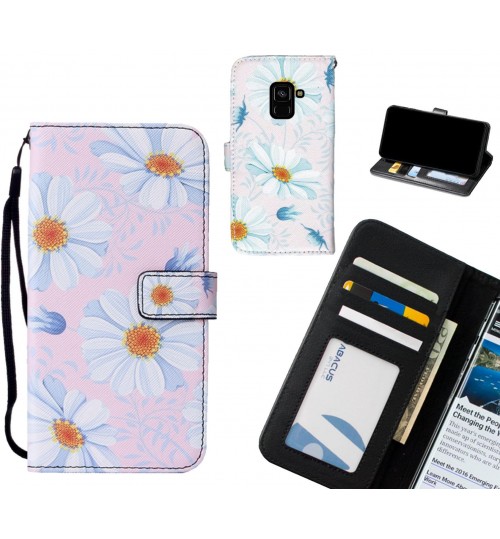 Galaxy A8 (2018) case leather wallet case printed ID