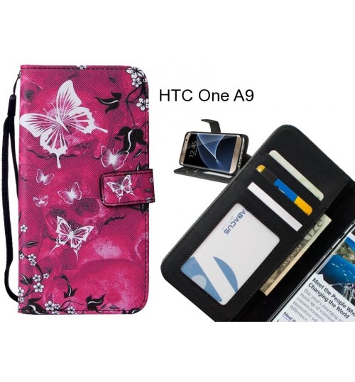 HTC One A9 case leather wallet case printed ID