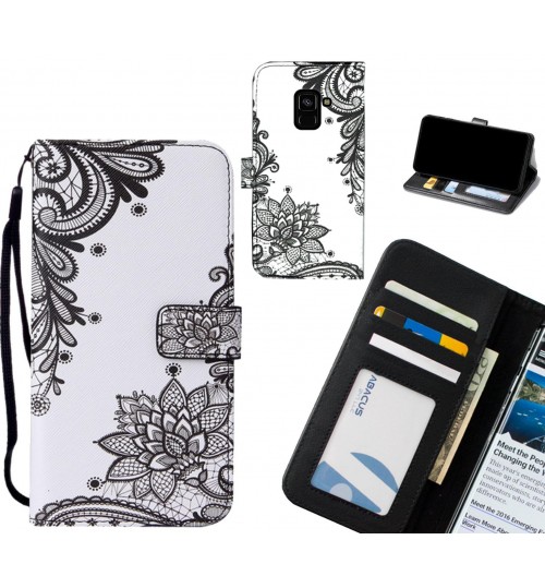 Galaxy A8 (2018) case leather wallet case printed ID