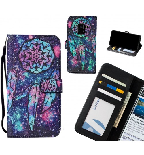 Galaxy A8 (2018) case leather wallet case printed ID