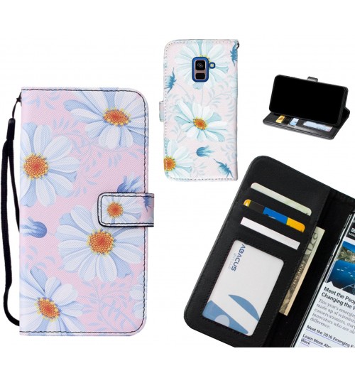 Galaxy A8 PLUS (2018) case leather wallet case printed ID