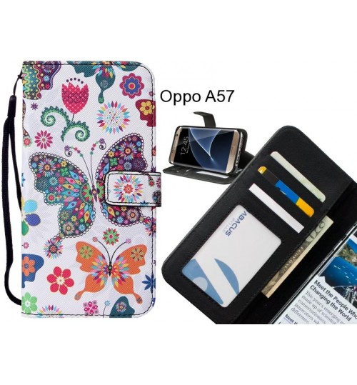 Oppo A57 case leather wallet case printed ID