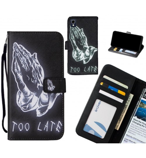 LG X power case leather wallet case printed ID