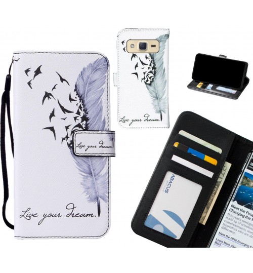 Galaxy J2 case leather wallet case printed ID