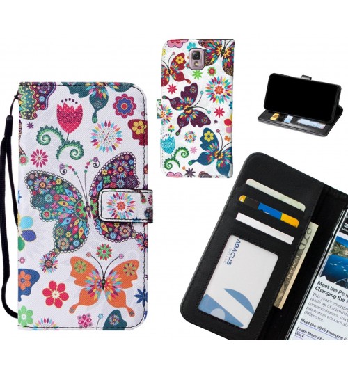 Galaxy Note 3 case leather wallet case printed ID