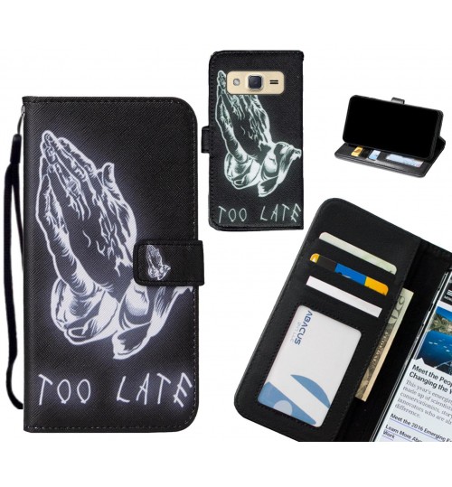 Galaxy J2 case leather wallet case printed ID