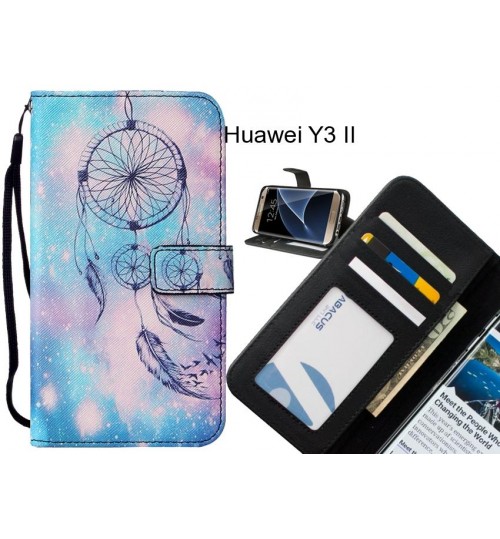 Huawei Y3 II case leather wallet case printed ID