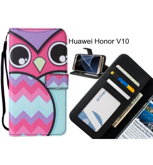 Huawei Honor V10 case leather wallet case printed ID
