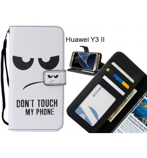 Huawei Y3 II case leather wallet case printed ID